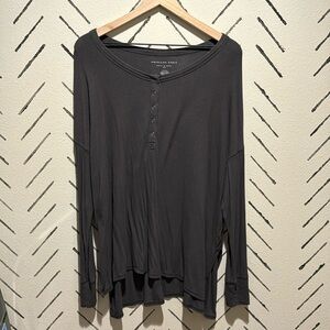 American eagle soft & sexy ribbed long sleeve Henley